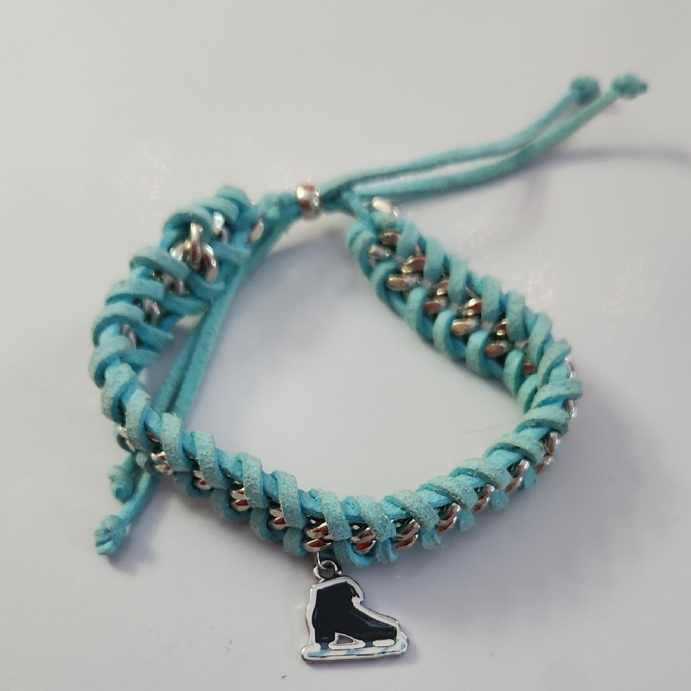 On ICE Woven Cord & Chain Skate Bracelet